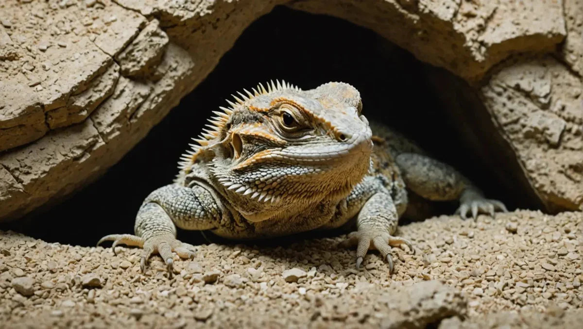 Why is my bearded dragon hiding in his cave - Talis Us
