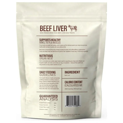 360 Pet Nutrition Beef Liver Grain - Free Raw Freeze - Dried Dog Treats 4oz - Talis Us