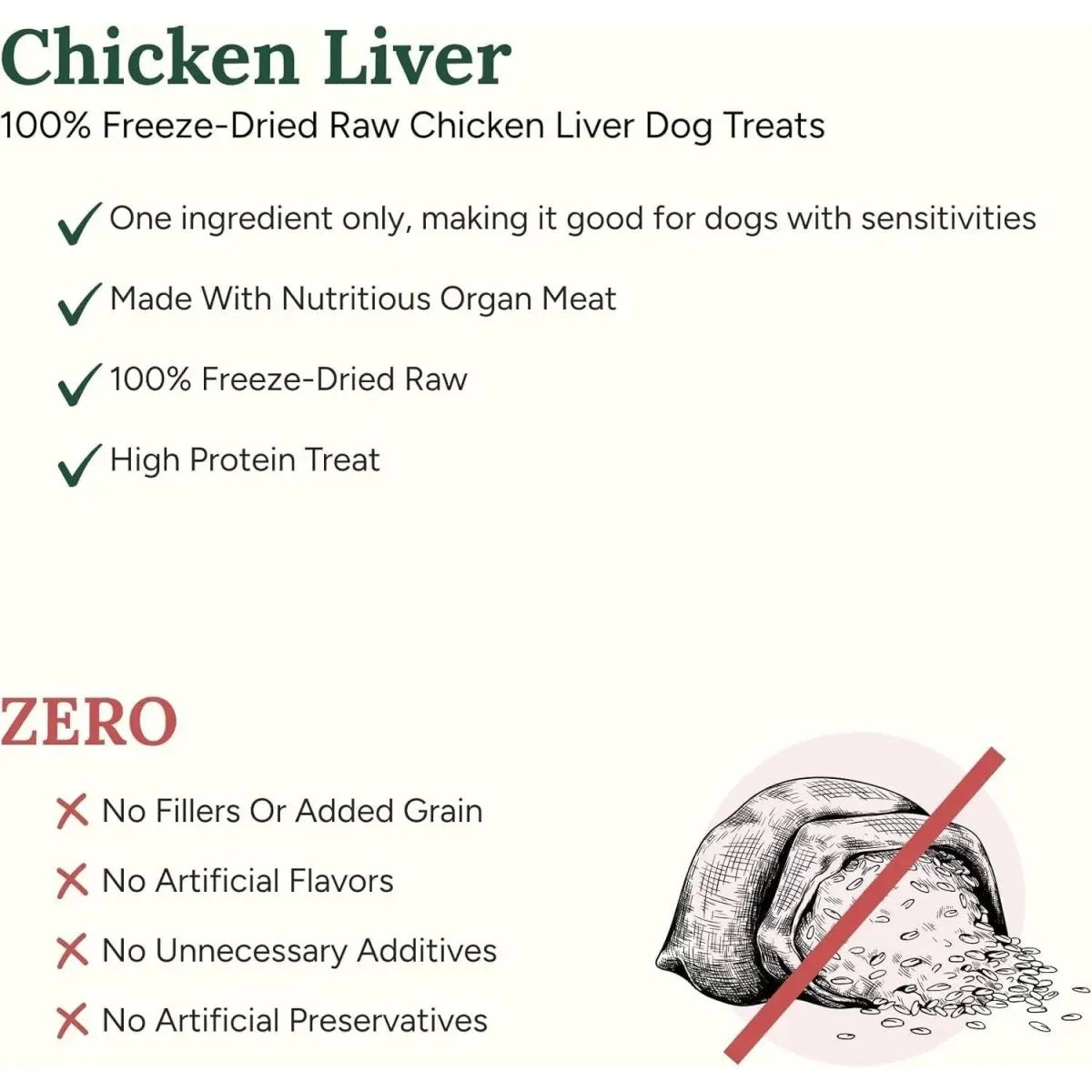 360 Pet Nutrition Chicken Liver Grain - Free Raw Freeze - Dried Dog Treats - Talis Us