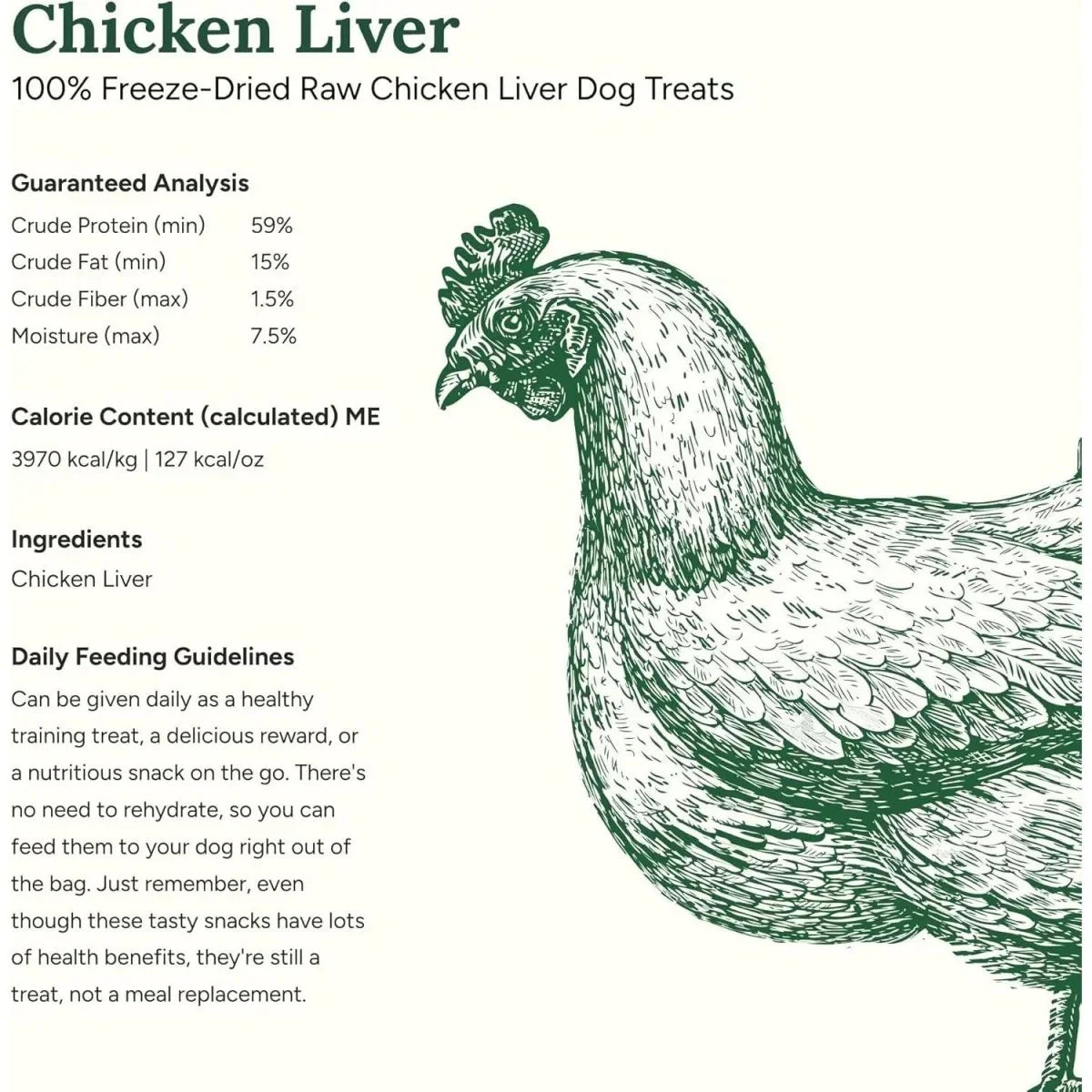 360 Pet Nutrition Chicken Liver Grain - Free Raw Freeze - Dried Dog Treats - Talis Us