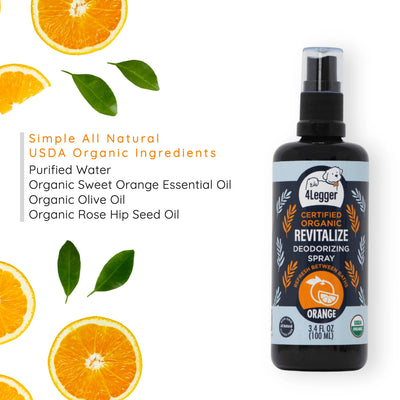4-Legger Organic Dog Deodorizing Spray with Sweet Orange Essential Oil for Freshening Pets