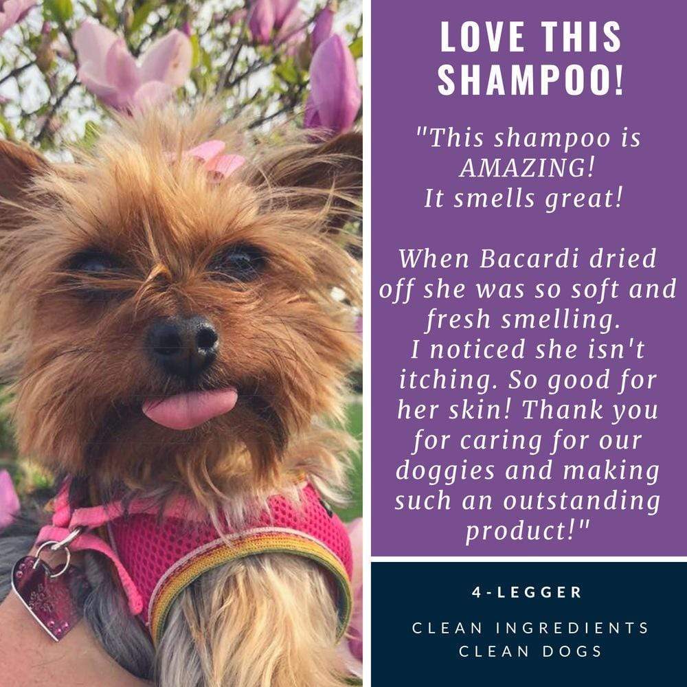 4-Legger Organic Lavender Dog Shampoo for soft, fresh-smelling pets with clean ingredients