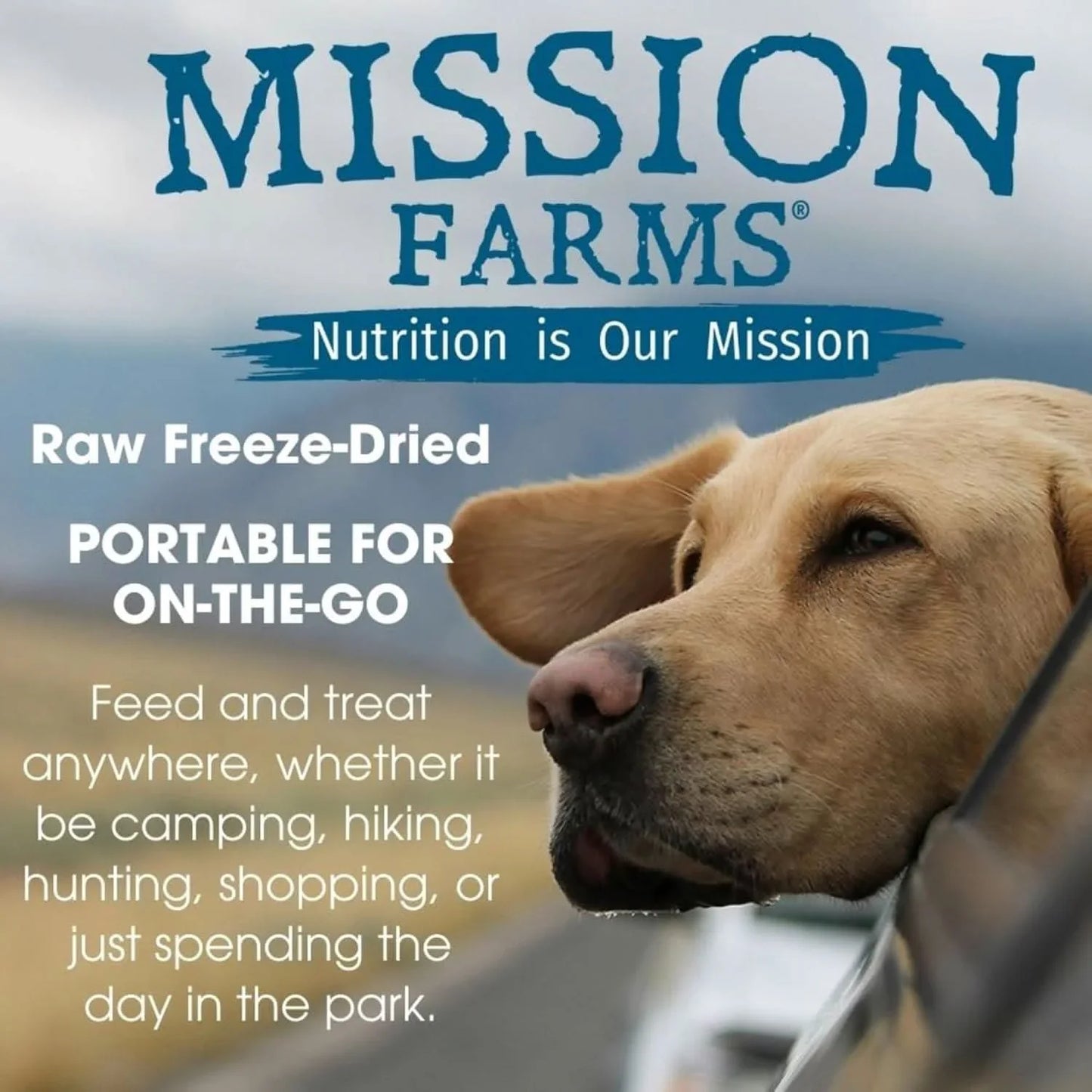 Mission Farms Cage-Free Pork & Pumpkin Adult Freeze-Dried Dog Food 14oz