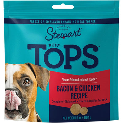 Stewart Puff Tops Bacon & Chicken Recipe  Freeze-Dried Dog Food Topper