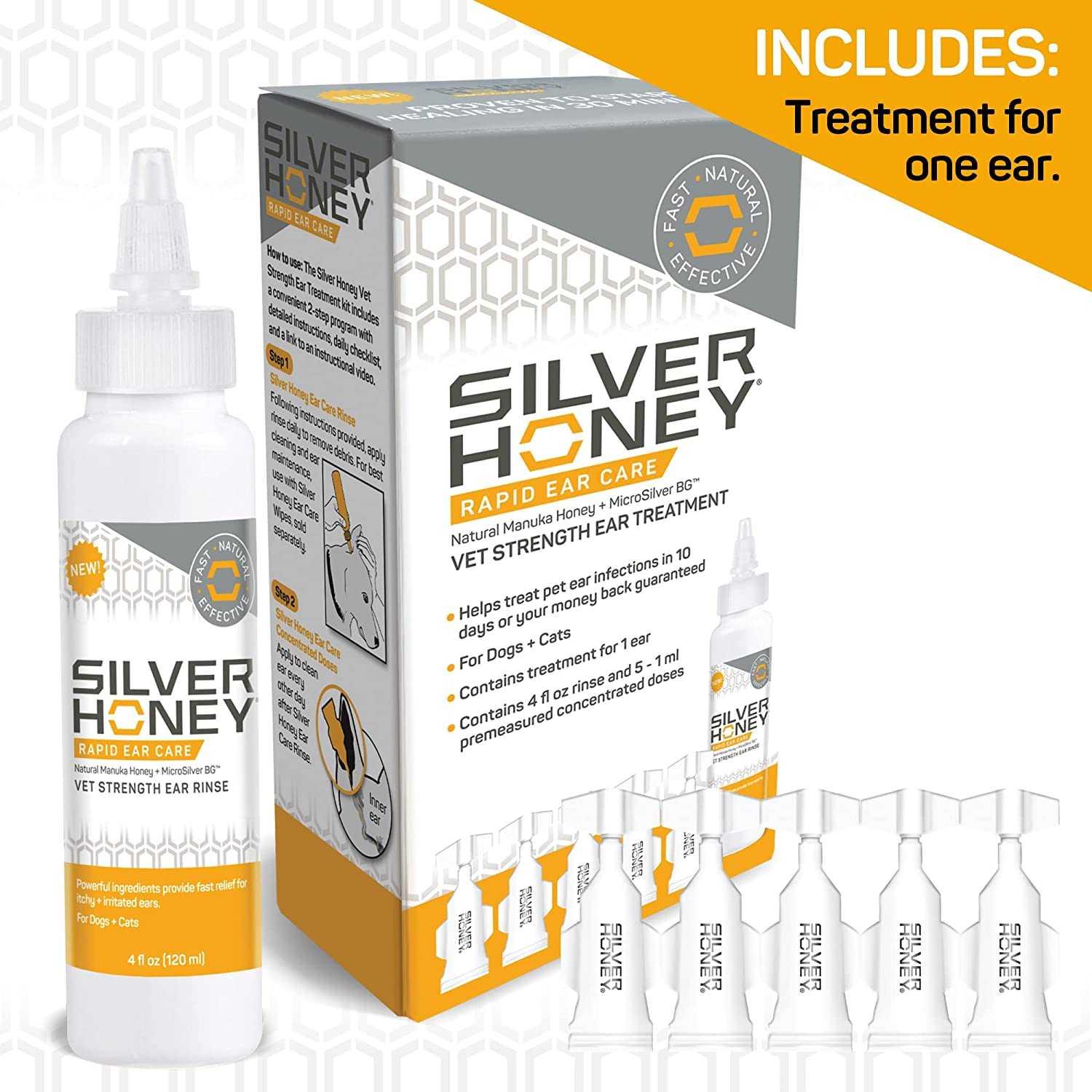 Absorbine Pet Silver Honey Rapid Ear Care Vet Strength Ear Treatment Absorbine Pet