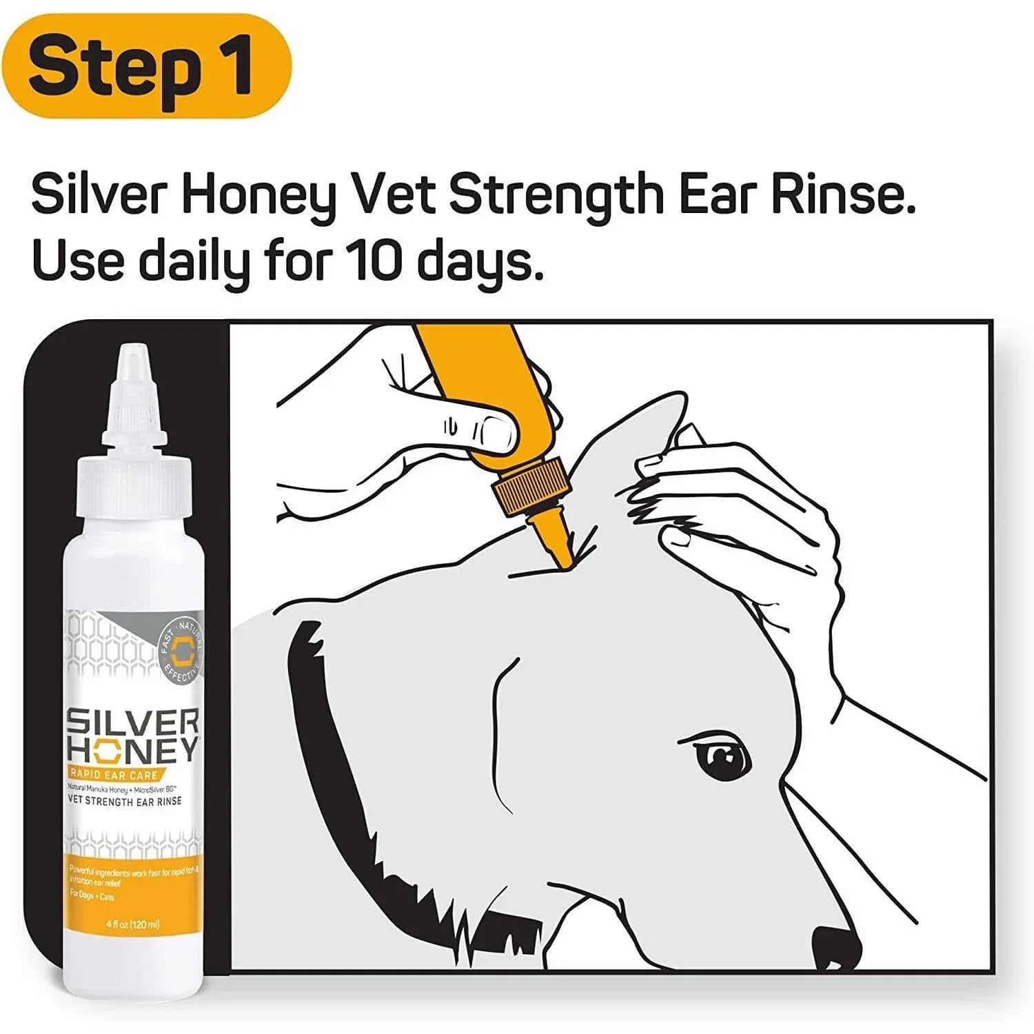 Absorbine Pet Silver Honey Rapid Ear Care Vet Strength Ear Treatment Absorbine Pet