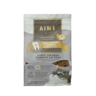 AimĂŠ Kitchen Oral Health Air Dried Turkey & Salmon Recipe Cat Food Aime Kitchen