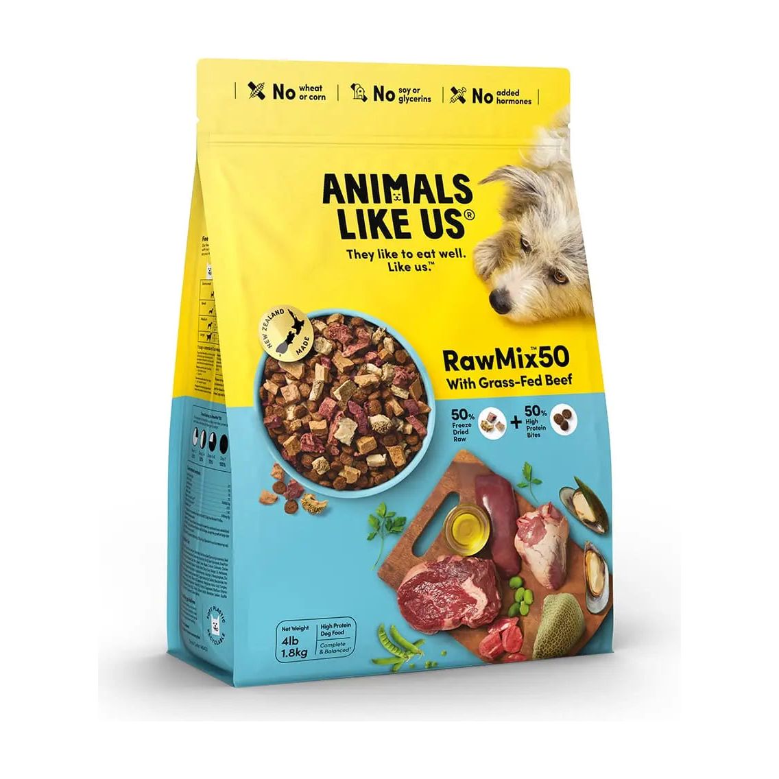 Animals Like Us Freeze Dried RawMix50 Grass-Fed Beef Dog 4 lb Animals Like Us