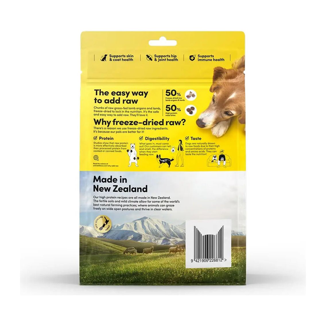 Animals Like Us Freeze Dried RawMix50 Grass-Fed Lamb Dog Animals Like Us