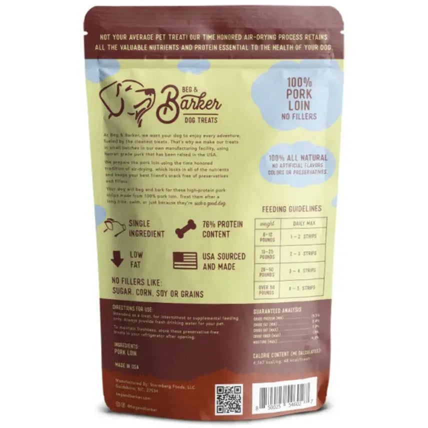 Beg & Barker Pork Loin Strip Dog Treats Beg & Barker