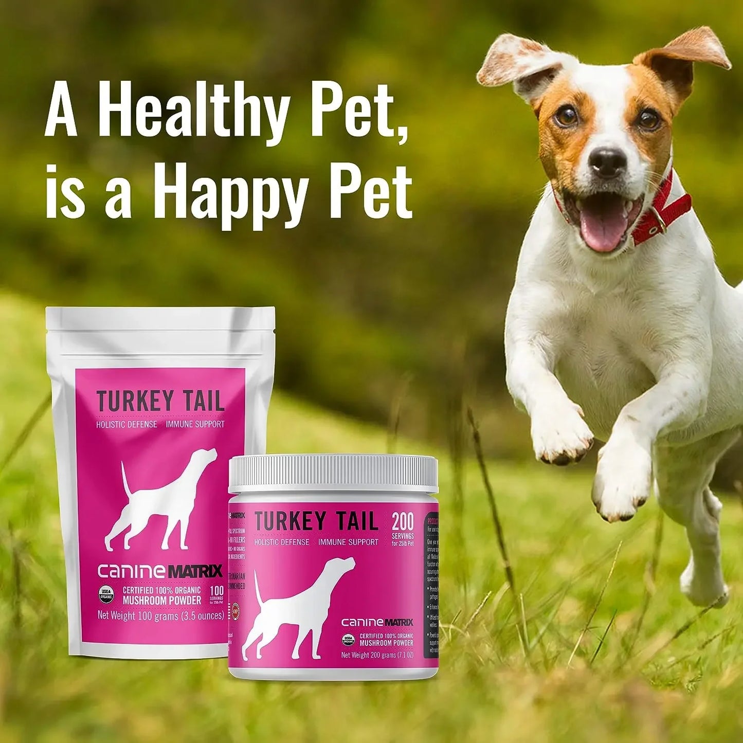 Canine Matrix Turkey Tail Holistic Defense Immune Support Dog Supplement Mushroom Matrix