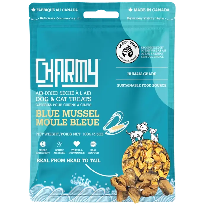 Charmy Pet Blue Mussel Dog Treats 3.8 oz Charmy Pet