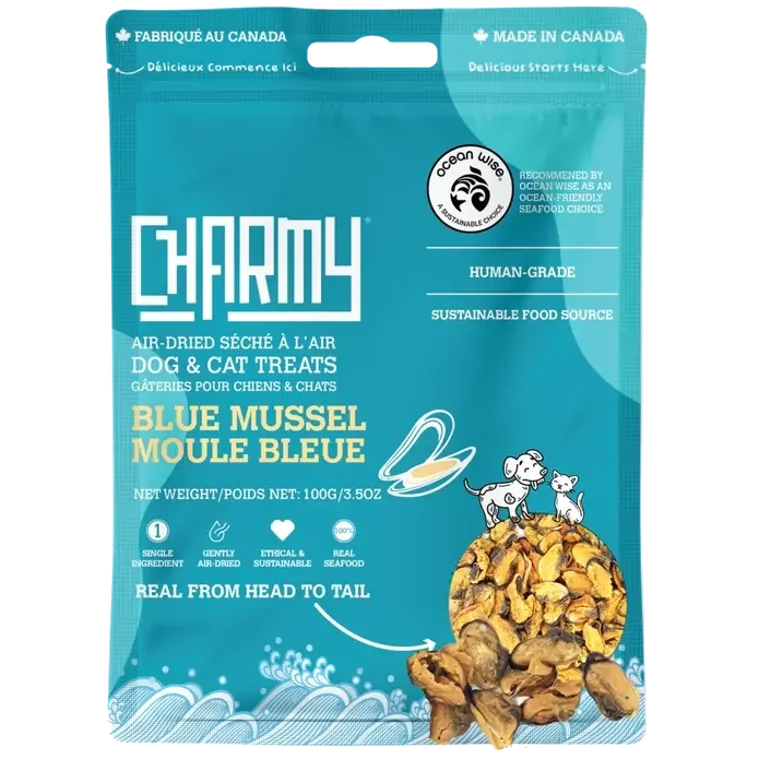Charmy Pet Blue Mussel Dog Treats 3.8 oz Charmy Pet