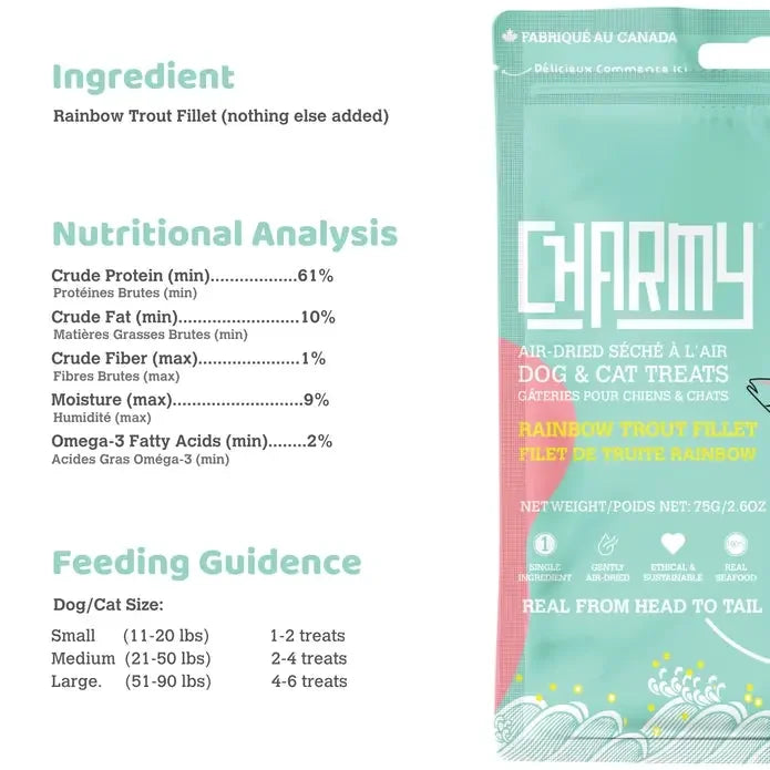 Charmy Pet Rainbow Trout Dog Treats Charmy Pet