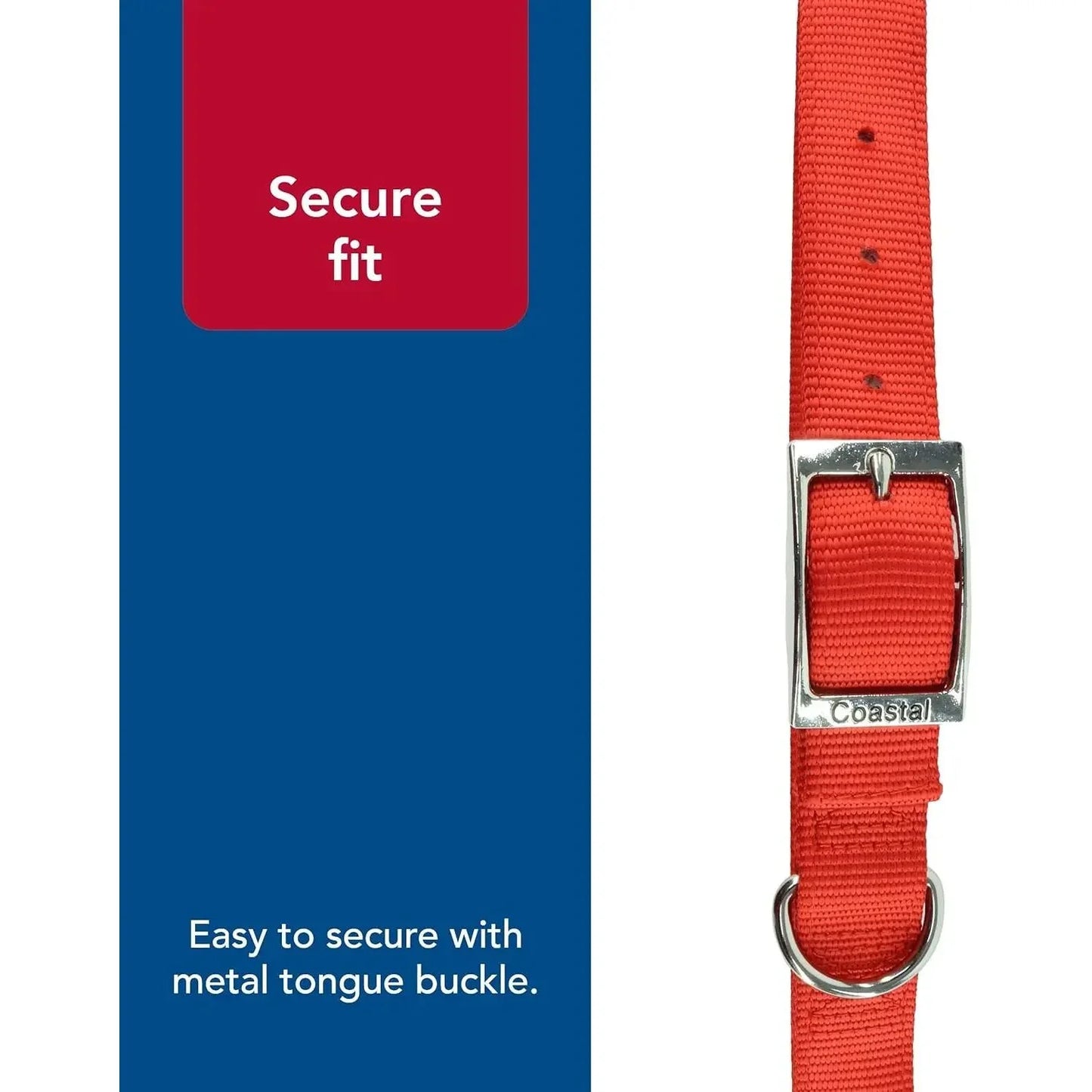 Coastal Flat Buckle Double Ply Nylon Collars & Leads Coastal Pet