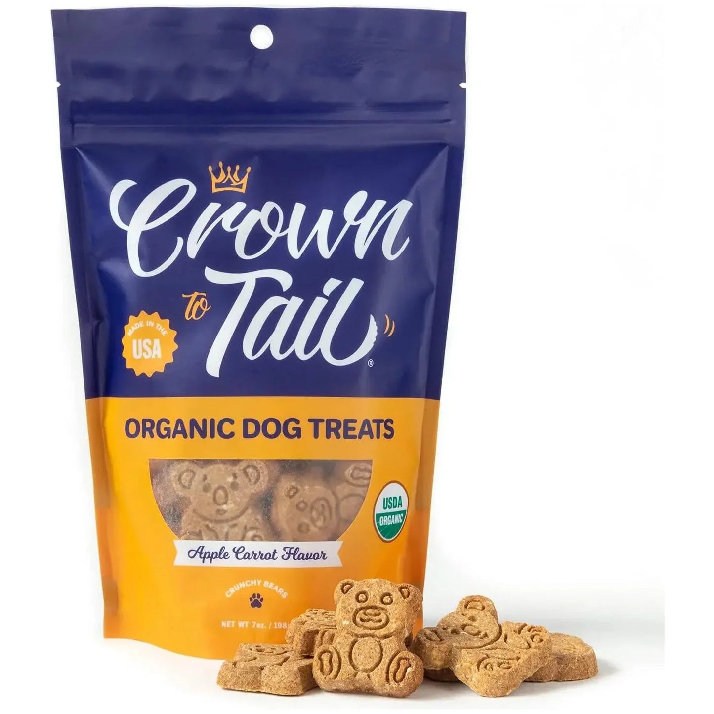 Crown to Tail Organic Apple Carrot Crunchy Dog Treats Crown to Tail