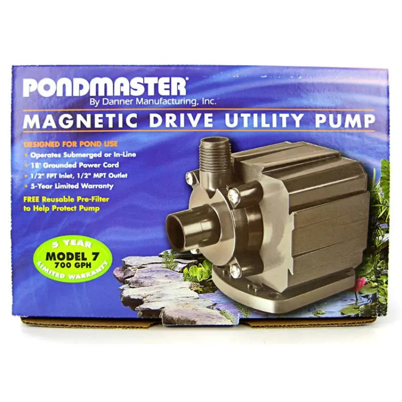 Danner Pondmaster Pond-Mag Magnetic Drive Water Pump Black 18Ft Cord Danner Manufacturing Inc. CPD