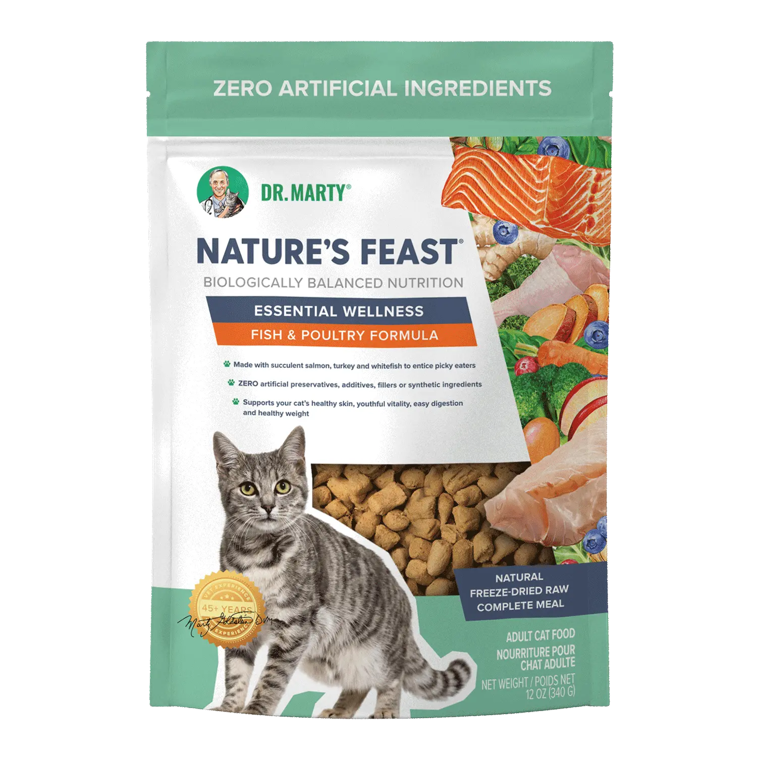 Dr. Marty Dr Marty Natures Feast Freeze Dried Fish & Poultry Cat Food