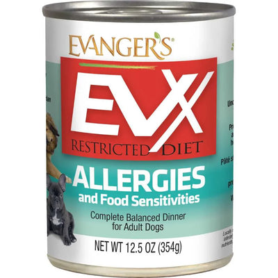 Evanger's EVX Restricted Diet Allergies & Food Sensitivities Wet Dog Food 12/12.5oz Evanger's
