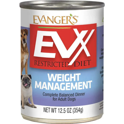 Evanger's EVX Restricted Diet Weight Management  Wet Dog Food 12/12.5oz Evanger's