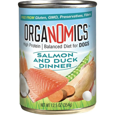 Evanger's OrgaNOMics Salmon & Duck Dinner Grain-Free Pate Wet Dog Food 12/12.5oz Evanger's