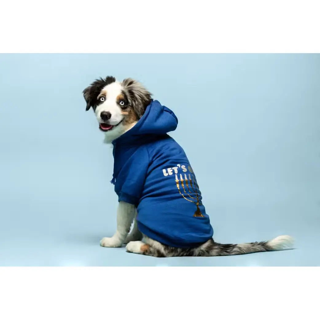 Fabdog Let's Get Lit Hanukkah Dog Hoodie Fabdog