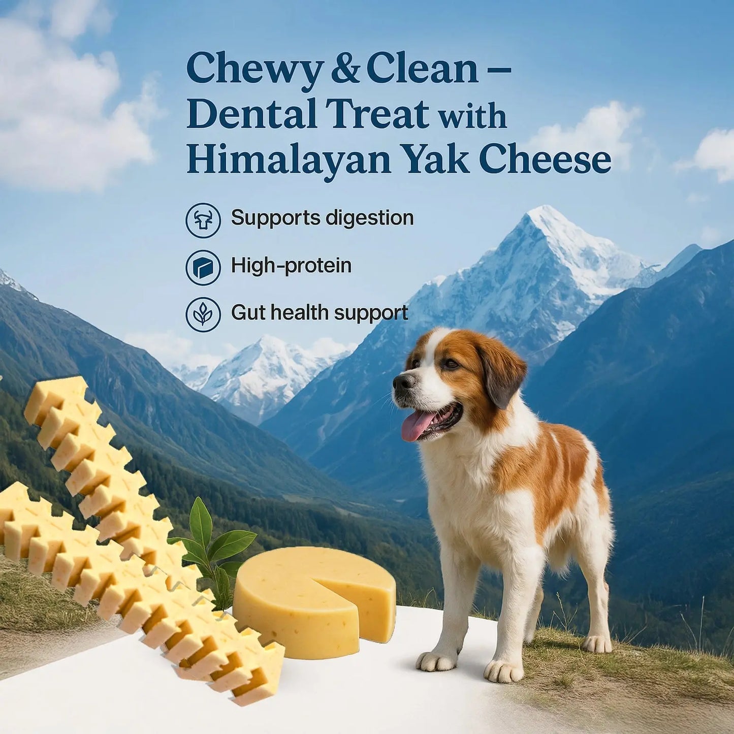 Fabrechew Himalayan Yak Cheese Chew Dental Treats for Dogs 10 Sticks Puppia