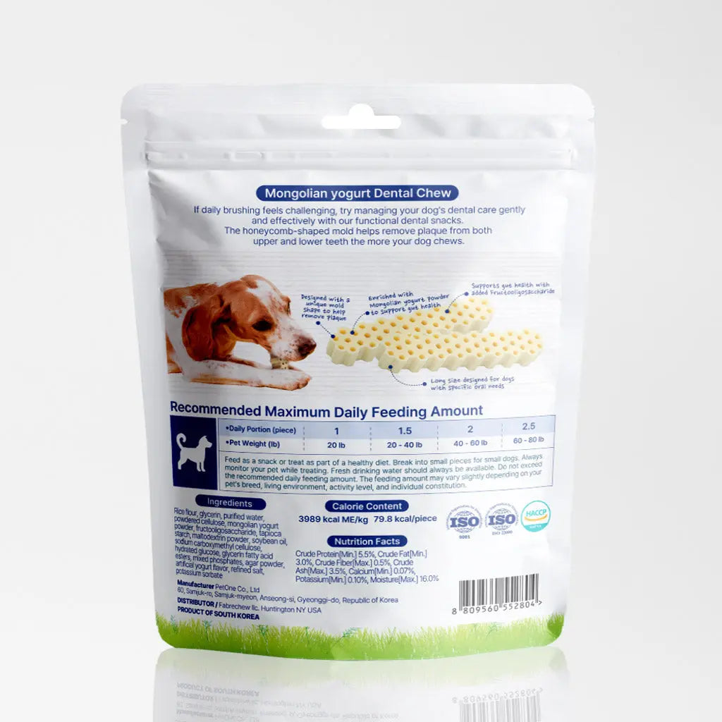 Fabrechew Mongolian Yogurt Chew Dog Dental Treats 10 Sticks Puppia