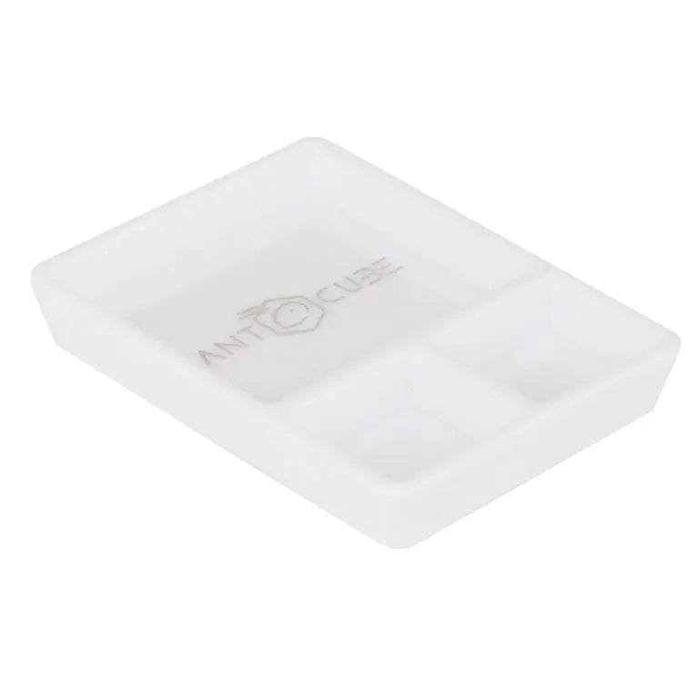 Feeding dish white rectangle - 3 compartments Antcube
