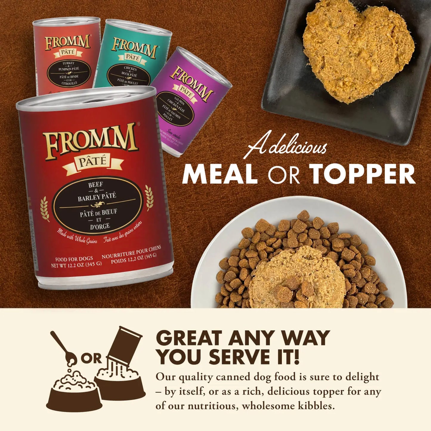 Fromm Beef & Barley Pate Canned Dog Food 12 / 12.2 oz Fromm