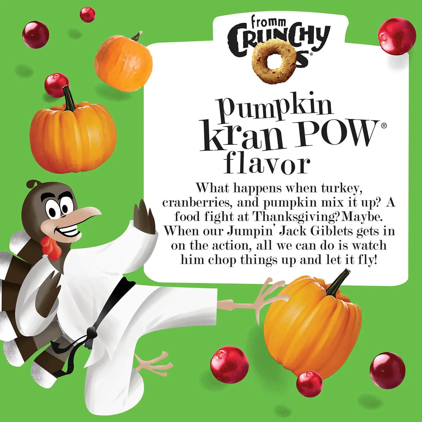 Fromm Crunchy O's Dog Pumpkin Kran Pow Treats 6 oz Fromm