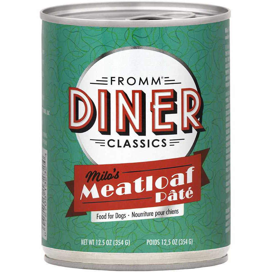 Fromm Diner Classics Milo's Meatloaf Pate Dog Best Wet Dog Food 12 / 12.5 oz Fromm