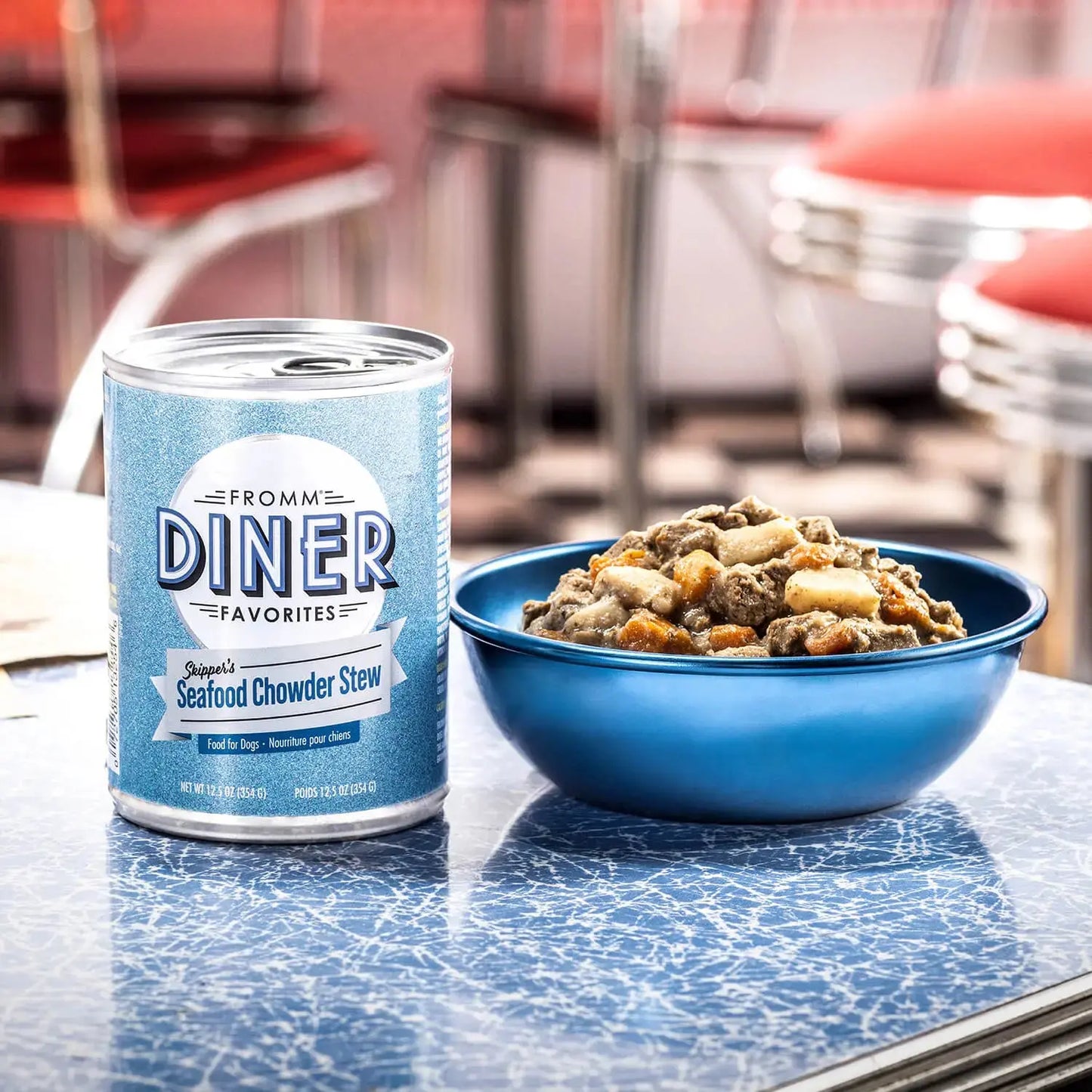 Fromm Diner Favorites Skippers Seafood Chowder Stew Canned Dog Food 12 / 12.5 oz Fromm