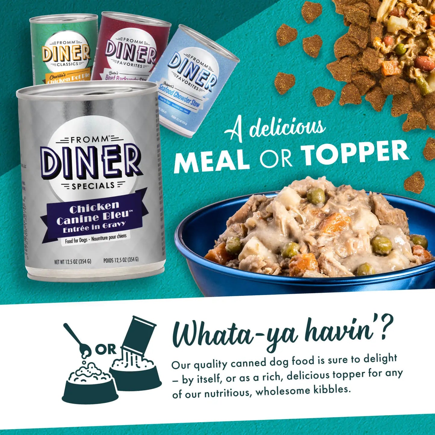 Fromm Diner Specials Chicken Canine Bleu Entree in Gravy Wet Dog Food 12 / 12.5 oz Fromm