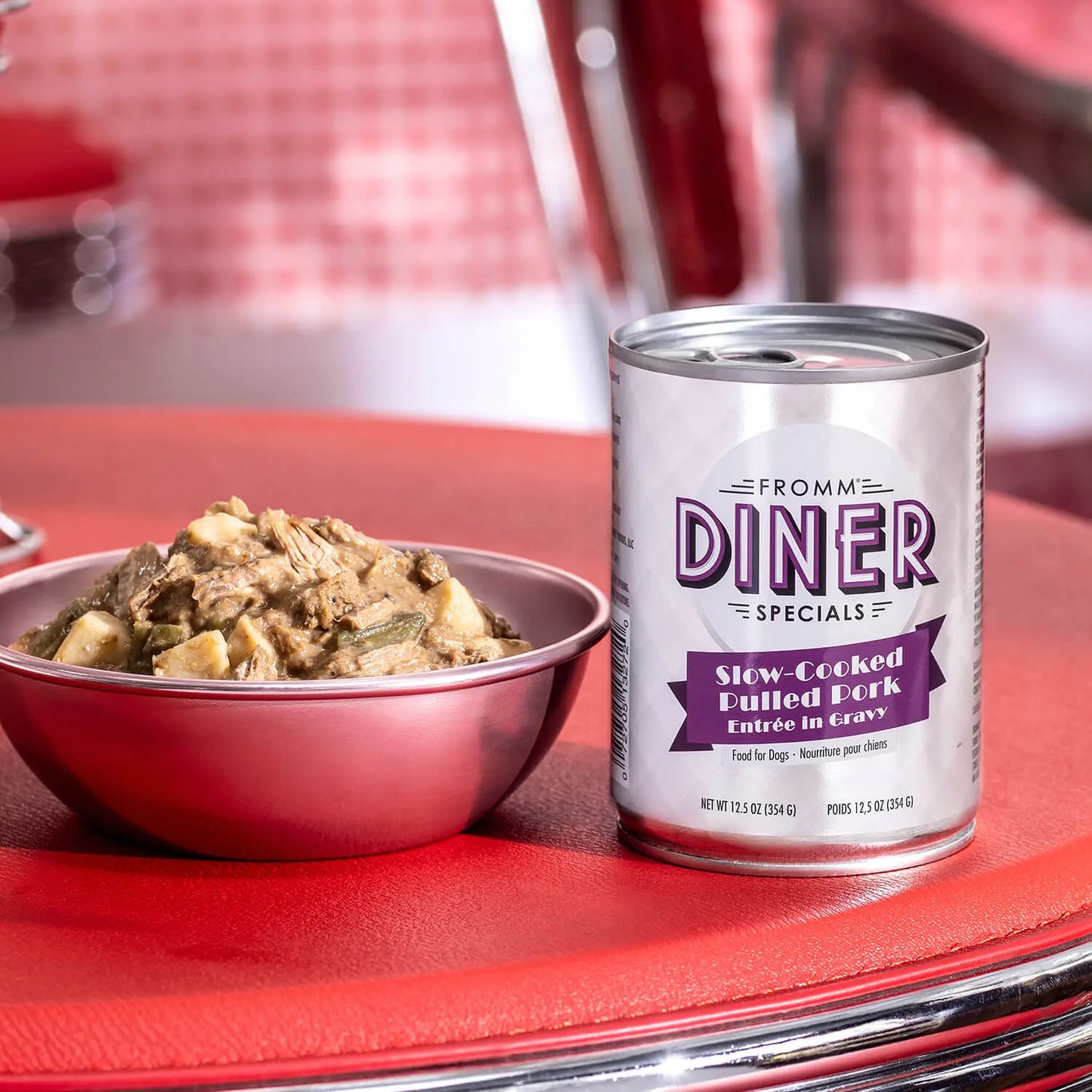 Fromm Diner Specials Slow-Cooked Pulled Pork Entree in Gravy Wet Dog Food 12 / 12.5 oz Fromm
