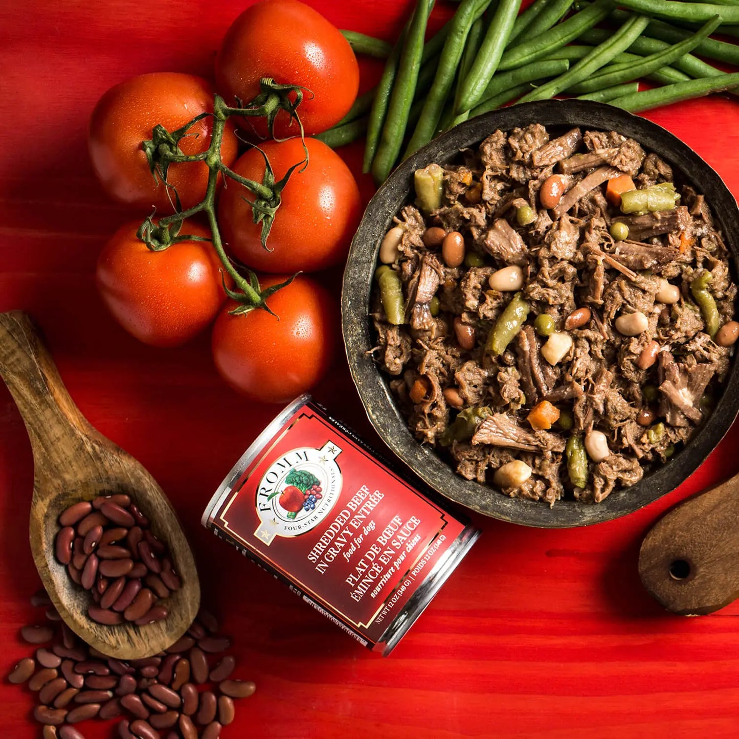 Fromm Four Star Dog Nutritionals Shredded Beef Entree Food 12 / 12 oz Fromm