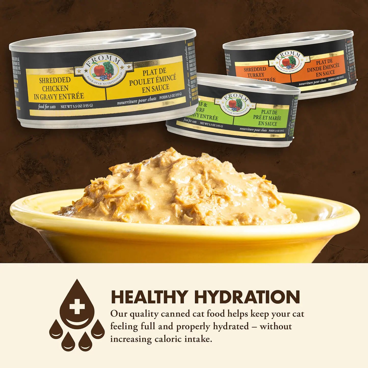 Fromm Four Star Shredded Chicken in Gravy Entree Canned Cat Food 12 / 5.5 oz Fromm