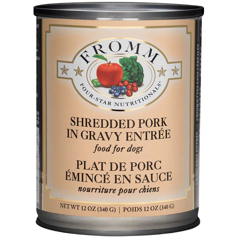 Fromm Four Star Shredded Pork Canned Dog Food 12 / 12 oz Fromm