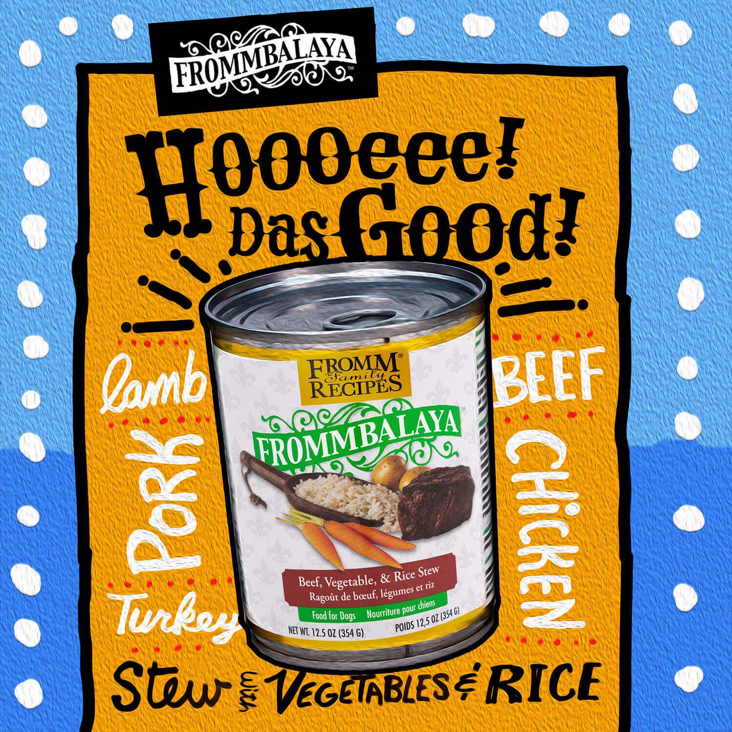 Fromm Frommbalaya Beef Vegetable Rice Stew Canned Dog Food 12 / 12.5 oz Fromm