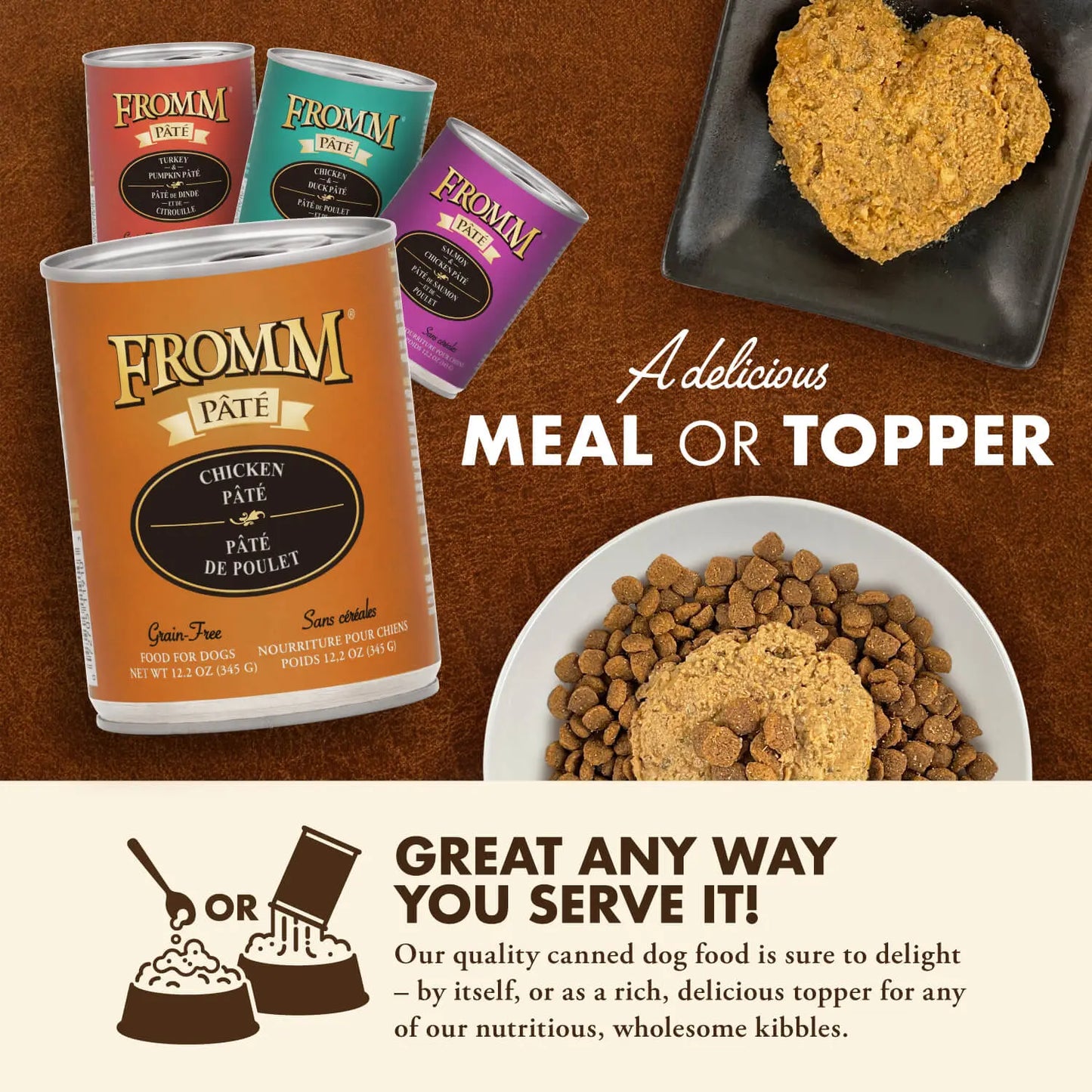 Fromm Pate Chicken Grain Free Canned Dog Food 12 / 12.2 oz Fromm