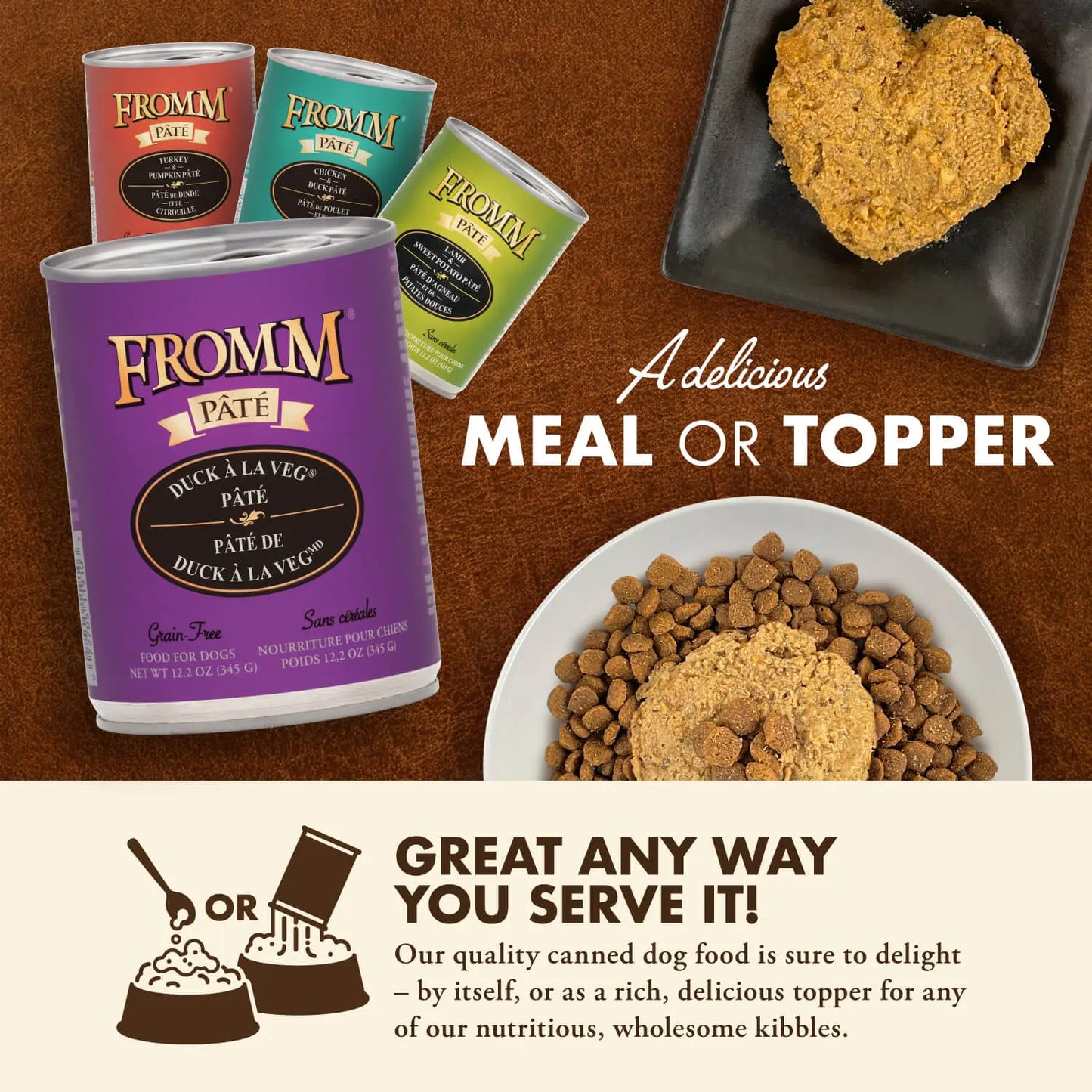 Fromm Pate Duck À La Veg Canned Dog Food 12 / 12.2 oz Fromm