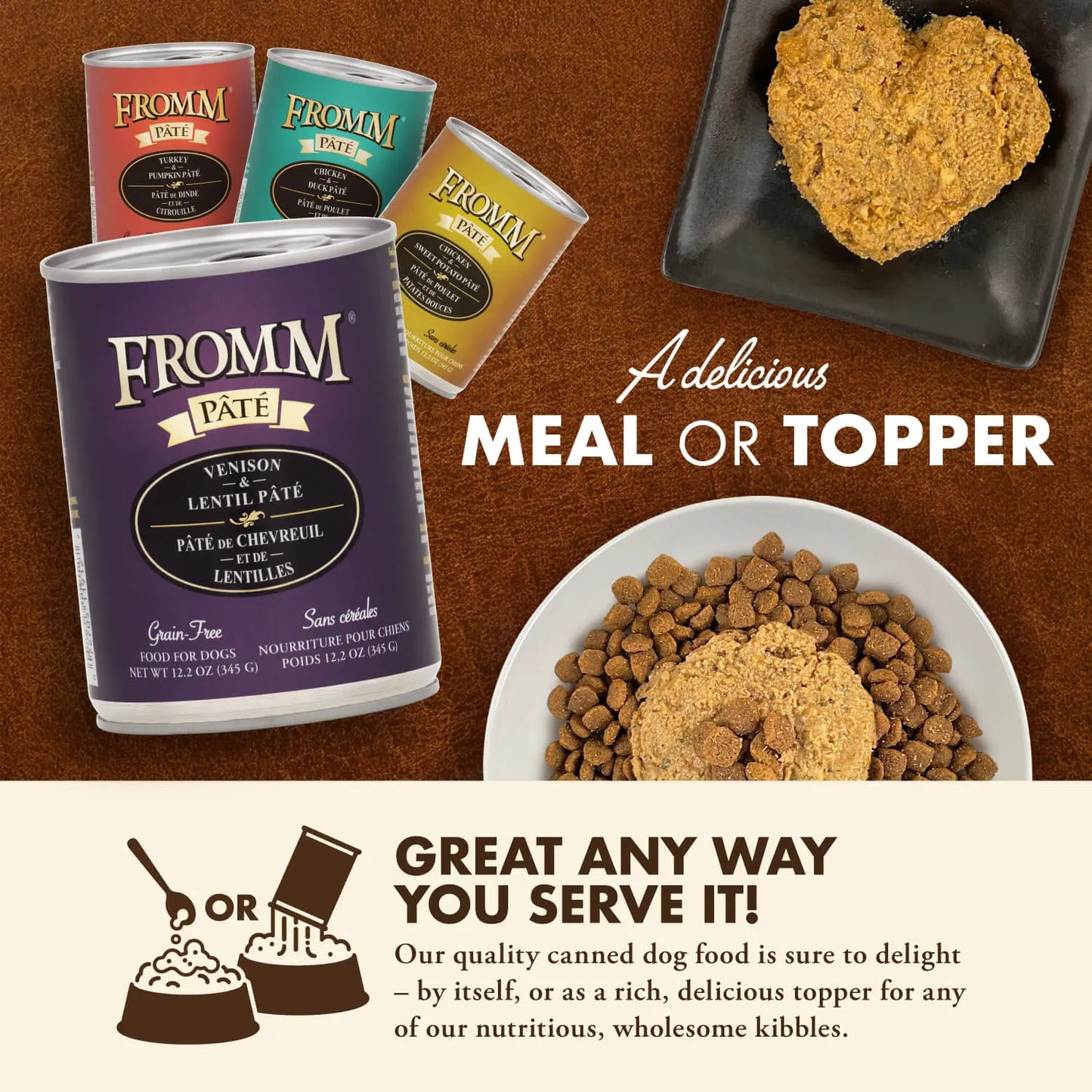 Fromm Pate Venison & Lentil Wet Food for Dogs 12 / 12.2 oz Fromm