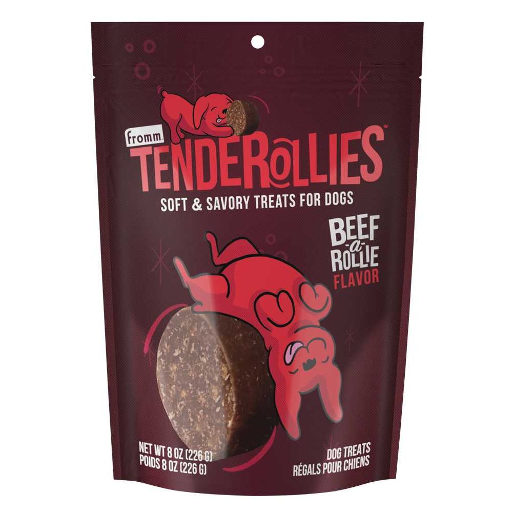 Fromm Tenderollies Beef-a-Rollie Flavor Soft & Savory Treats for Dogs 8 oz Fromm