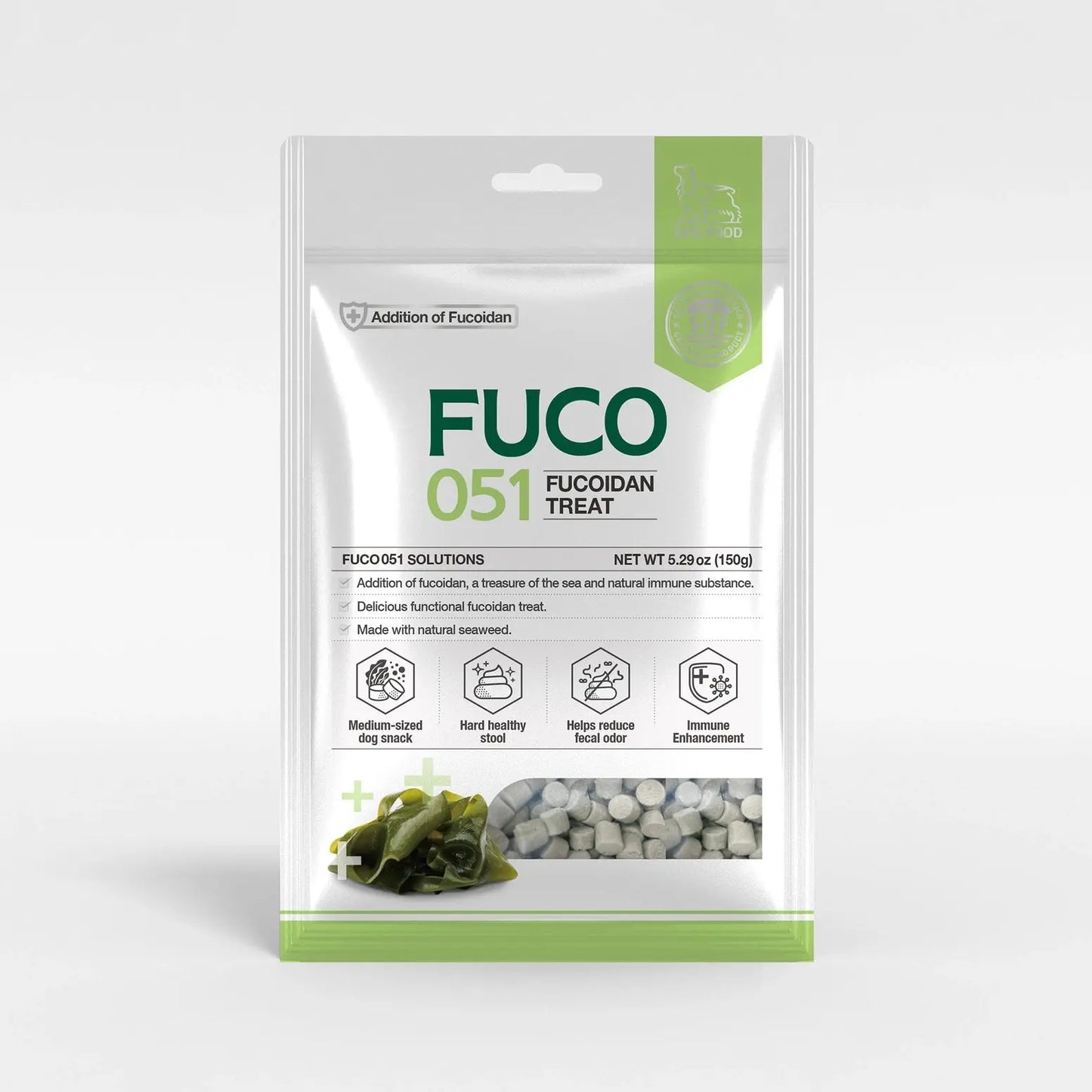 Fucoidan Natural Seaweed Chew, Gel, Dog Treats Puppia