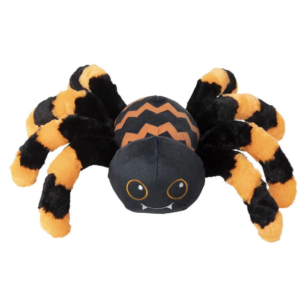 FuzzYard Creepers Spider Orange/Black Large Plush Dog Toys FuzzYard