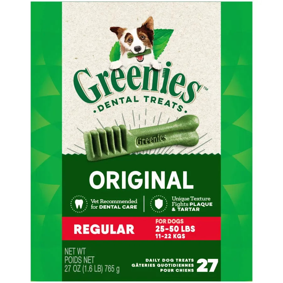 GREENIES Original Natural Dog Dental Care Chews Oral Health Dog Treats Greenies