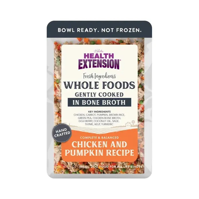 Gently Cooked Chicken & Pumpkin Recipe Pouches For Dogs 9oz Health Extension