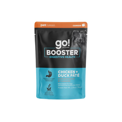 Go! Solutions Booster Digestive Health Chicken & Duck Pate Wet Dog Food 24ea/2.8 oz Petcurean Pet Foods