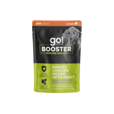Go! Solutions Booster Immune Health Minced Chicken with Gravy Wet Dog Food 24ea/2.8 oz Petcurean Pet Foods