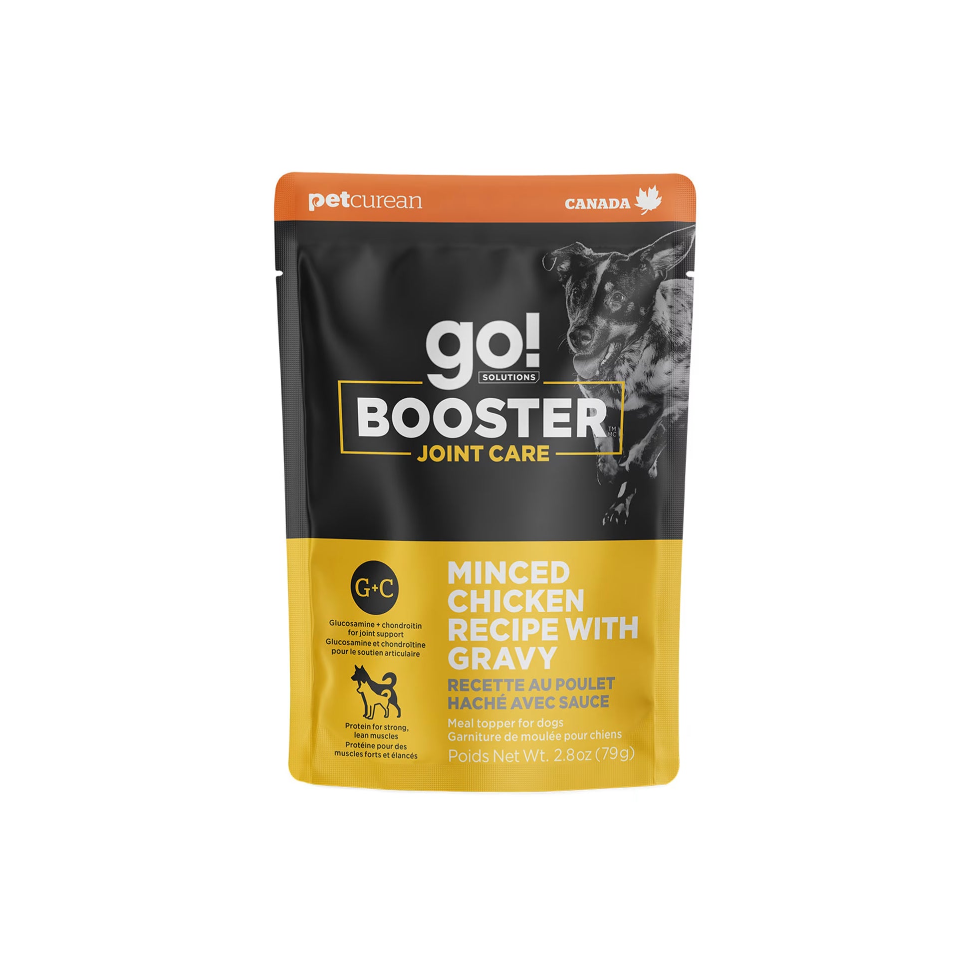 Go! Solutions Booster Joint Care Minced Chicken with Gravy Wet Dog Food 24ea/2.8 oz Petcurean Pet Foods